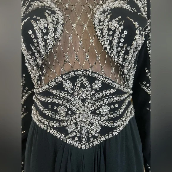 Vintage Black Tie Oleg Cassini Dress - Picture 14 of 16